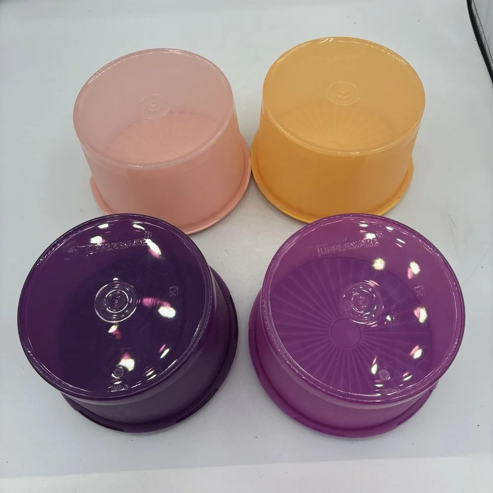 Tupperware Food Storage Containers Servalier Canister 4 Cups‎ Lot of 4 1298 New